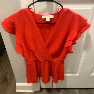 Monteau Los Angeles Red Blouse Women’s Small